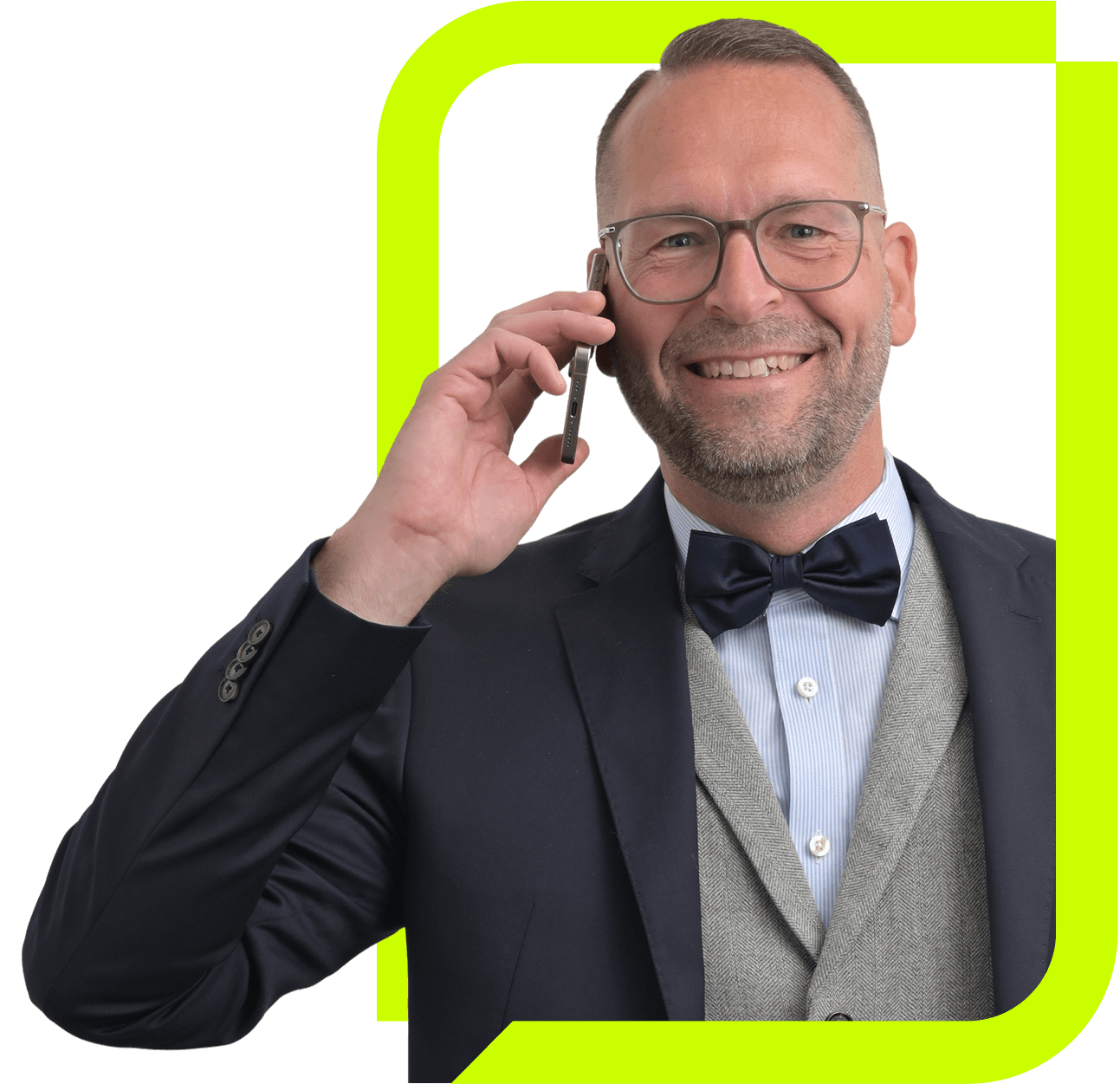 Mann telefoniert